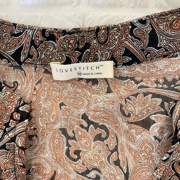 Love stitch boho semi sheer blouse - Picture 3 of 5